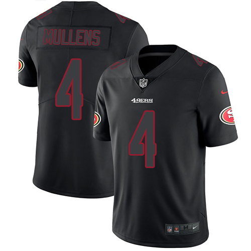 San Francisco 49ers Limited Black Men Nick Mullens NFL Jersey 4 Rush Impact